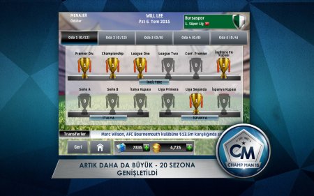 Champ Man 16 1.3.1.198 Para Hileli Mod Apk indir