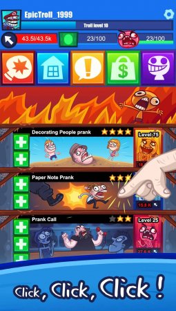 Troll Face Clicker Quest 0.93 Para Hileli Mod Apk indir