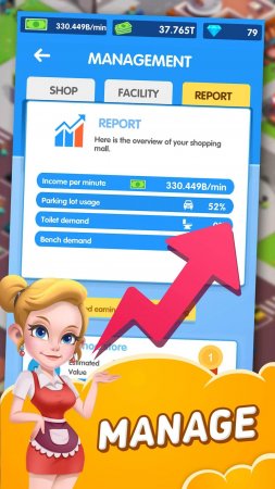 Idle Shopping Mall 3.3.1 Para Hileli Mod Apk indir