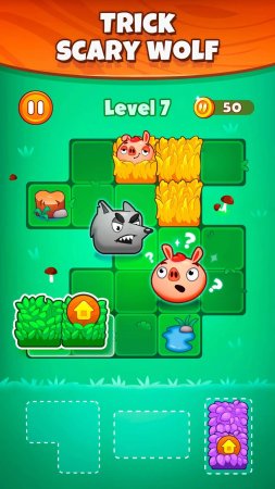 Pigs and Wolf - Block Puzzle 1.0.0.1 İpucu Hileli Mod Apk indir