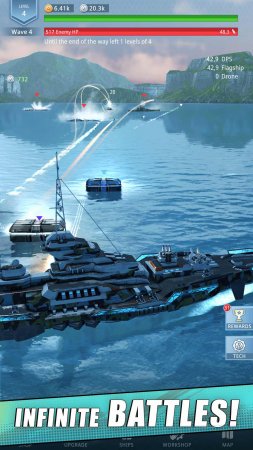 Idle Fleet Warship Shooter 0.36 Para Hileli Mod Apk indir